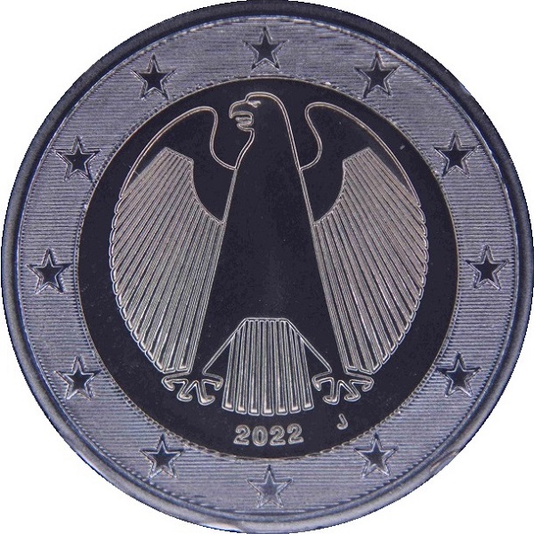 Германия 2 Евро (2022) "J" KM#
