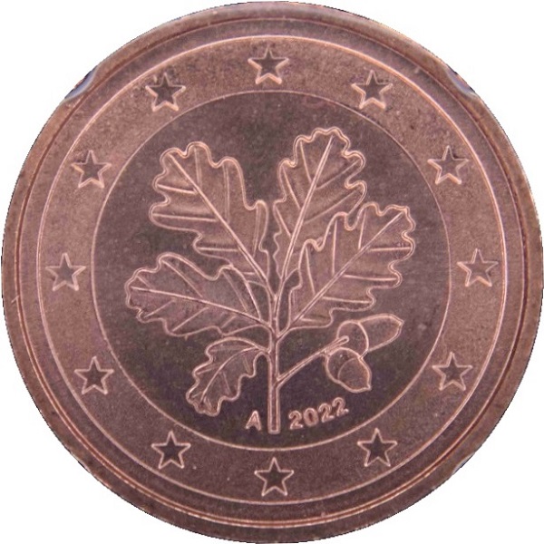 Германия 2 Евро цент (2022) "A" KM#