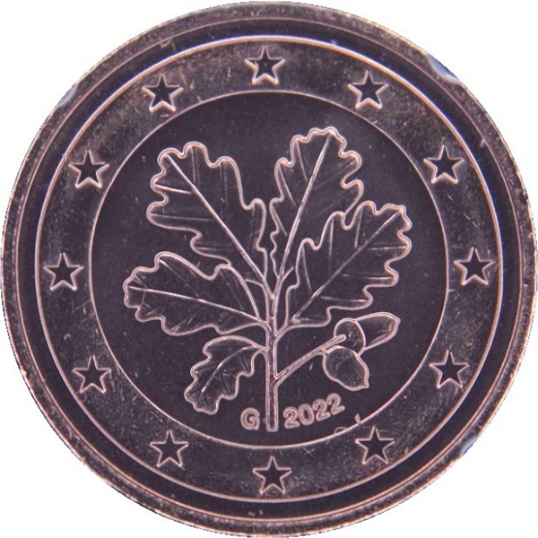Германия 2 Евро цент (2022) "G" KM#