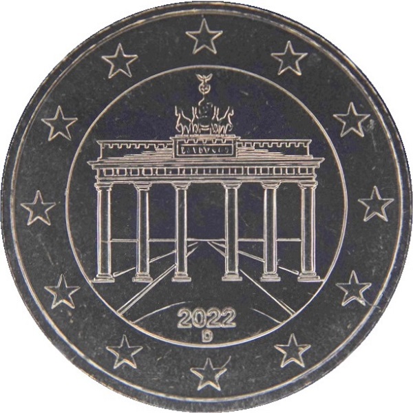 Германия 50 Евро цент (2022) "D" KM#