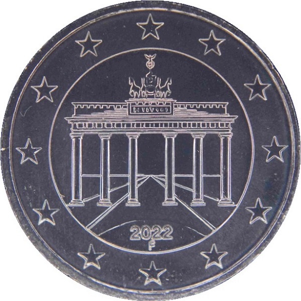 Германия 50 Евро цент (2022) "F" KM#