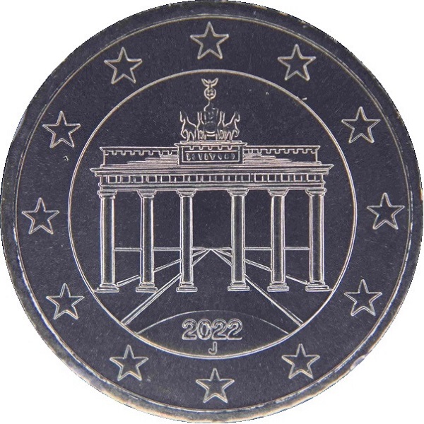 Германия 50 Евро цент (2022) "J" KM#