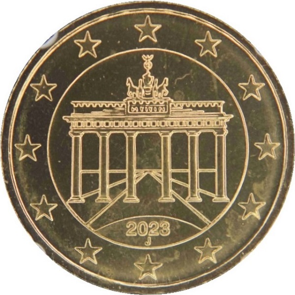 Германия 10 Евро цент (2023) "J" KM#