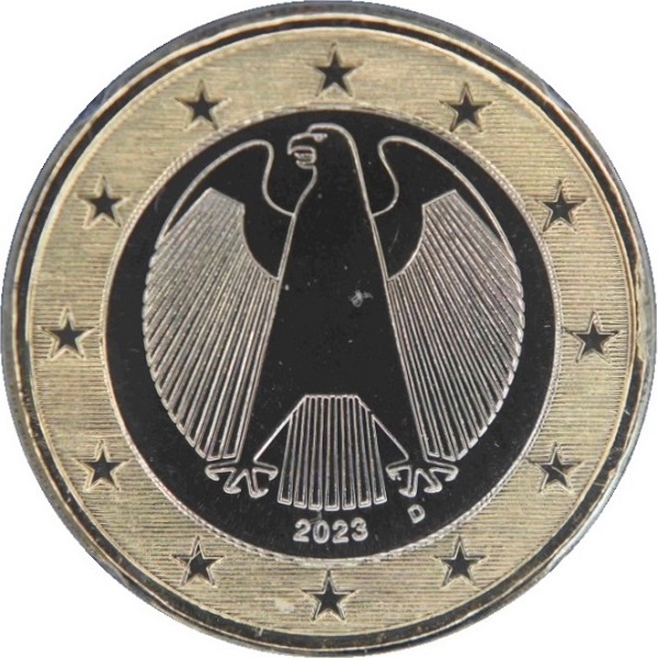 Германия 1 Евро (2023) "D" KM#