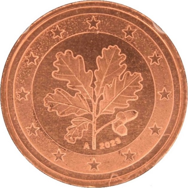 Германия 1 Евро цент (2023) "A" KM#