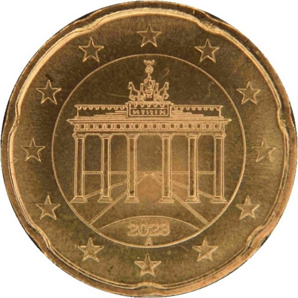 Германия 20 Евро цент (2023) "A" KM#