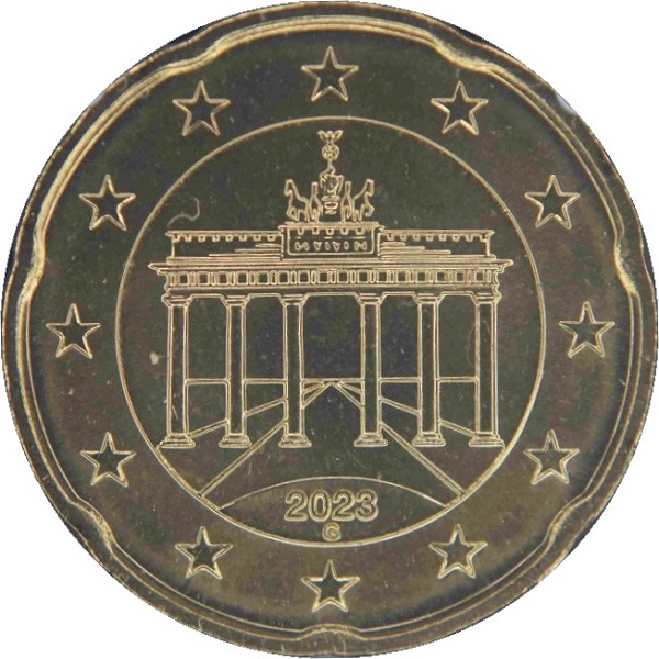 Германия 20 Евро цент (2023) "G" KM#