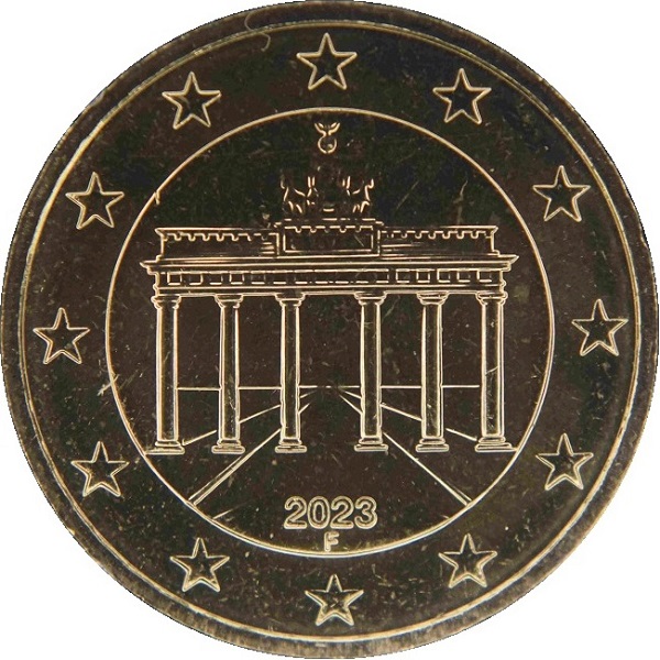 Германия 50 Евро цент (2023) "F" KM#