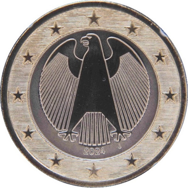 Германия 1 Евро (2024) "J" КМ#