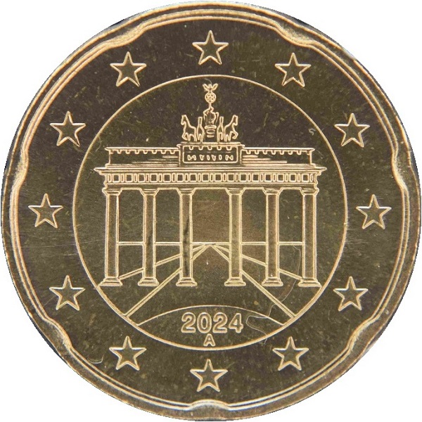 Германия 20 Евро цент (2024) "A" KM#