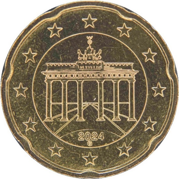 Германия 20 Евро цент (2024) "G" KM#