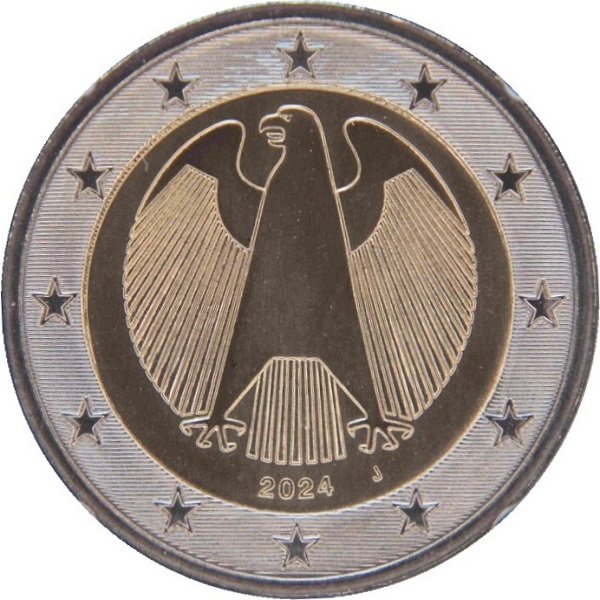 Германия 2 Евро (2024) "J" KM#