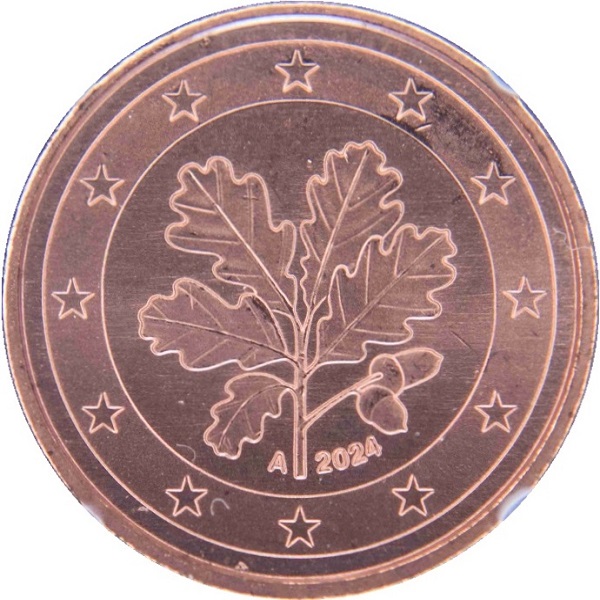 Германия 2 Евро цент (2024) "A" KM#