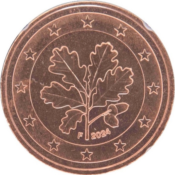 Германия 2 Евро цент (2024) "F" KM#