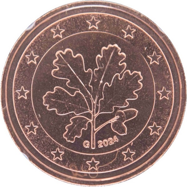 Германия 2 Евро цент (2024) "G" KM#