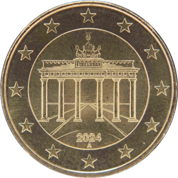 Германия 50 Евро цент (2024) "A" KM#