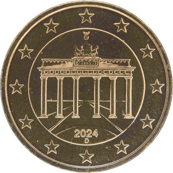 Германия 50 Евро цент (2024) "D" KM#