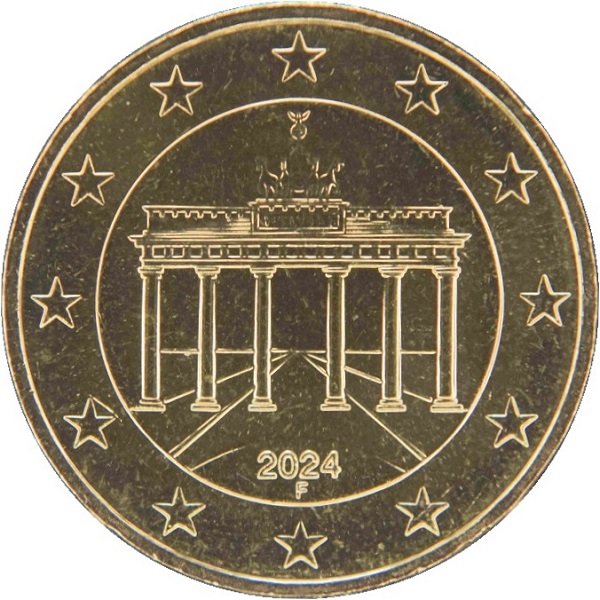 Германия 50 Евро цент (2024) "F" KM#