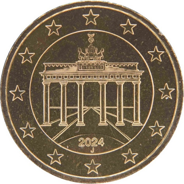 Германия 50 Евро цент (2024) "J" KM#