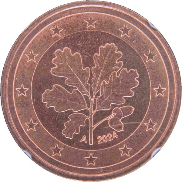 Германия 5 Евро цент (2024) "A" KM#