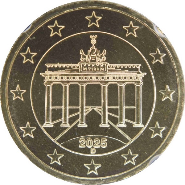 Германия 10 Евро цент (2025) "D" KM#