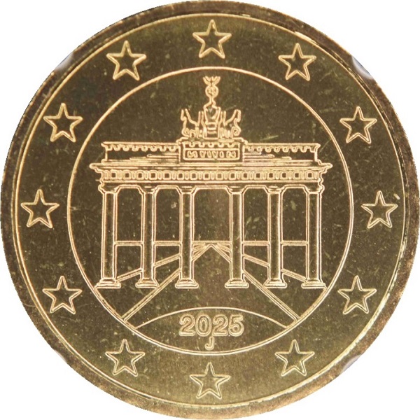 Германия 10 Евро цент (2025) "J" KM#