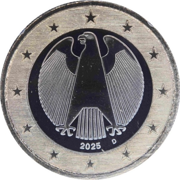 Германия 1 Евро (2025) "D" KM#