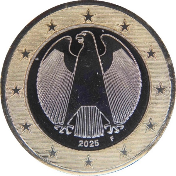 Германия 1 Евро (2025) "F" KM#