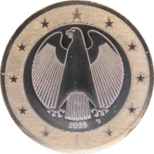 Германия 1 Евро (2025) "J" KM#