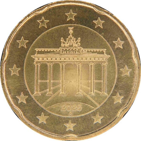 Germany 20 Euro cent (2025) "A" KM#