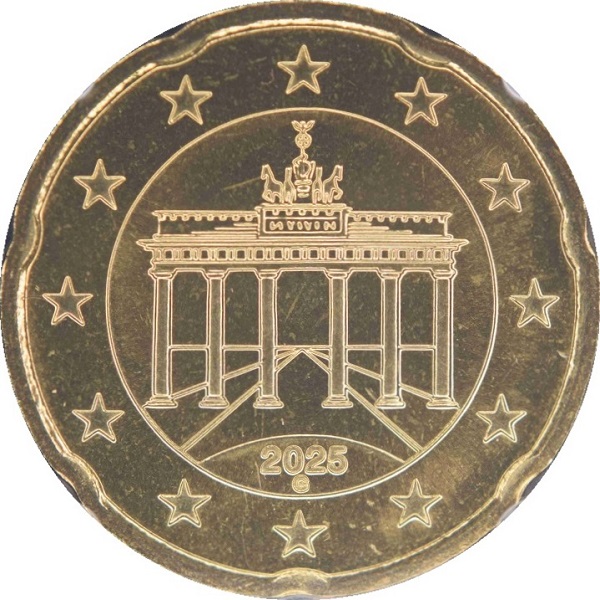 Germany 20 Euro cent (2025) "G" KM#