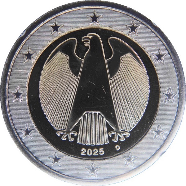 Германия 2 Евро (2025) "D" KM#