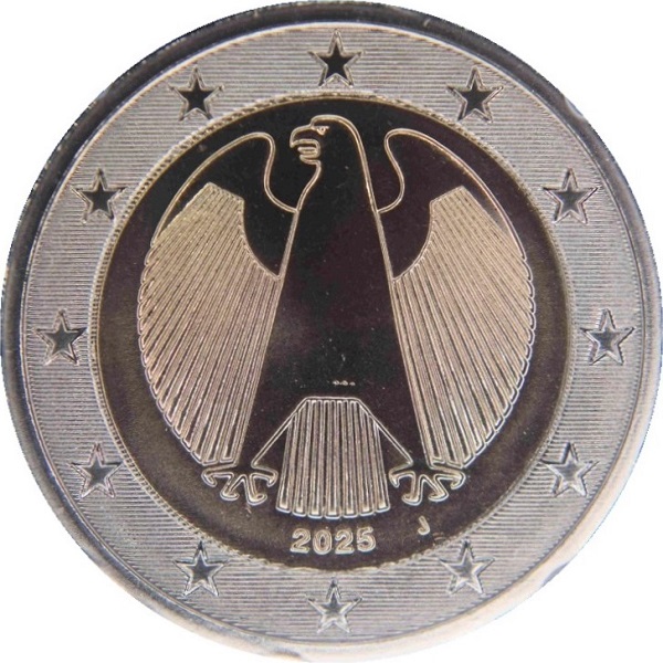Германия 2 Евро (2025) "J" KM#