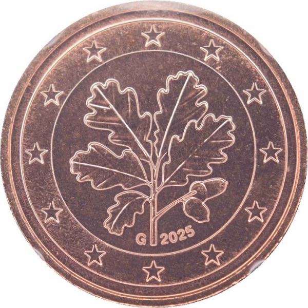 Germany 2 Euro cent (2025) "G" KM#