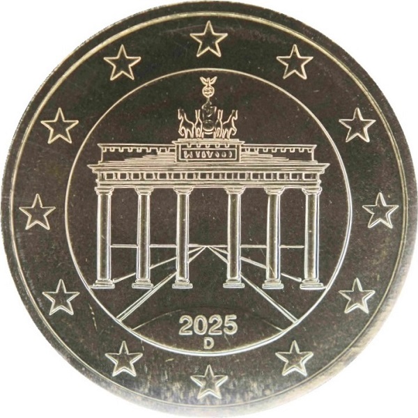 Германия 50 Евро цент (2025) "D" KM#