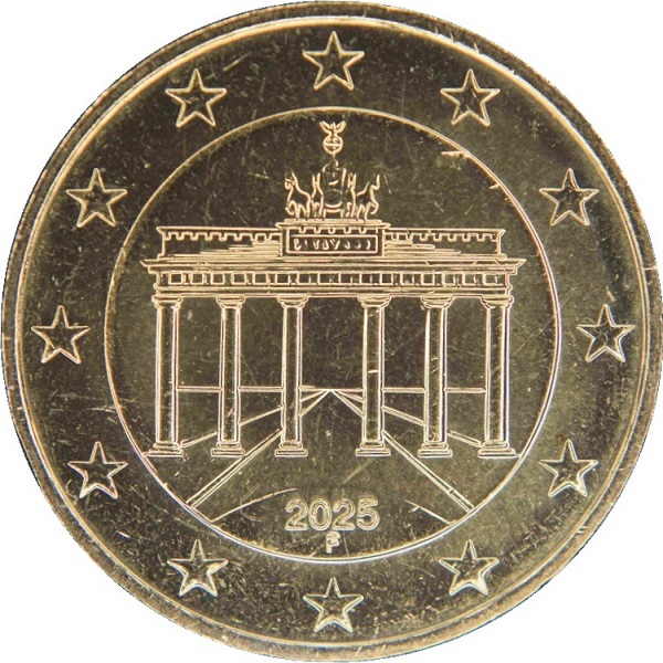 Германия 50 Евро цент (2025) "F" KM#