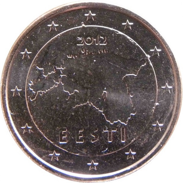 Эстония 1 евро цент (2012) KM#