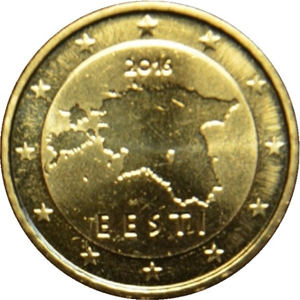 Эстония 50 Евро цент (2016) KM#