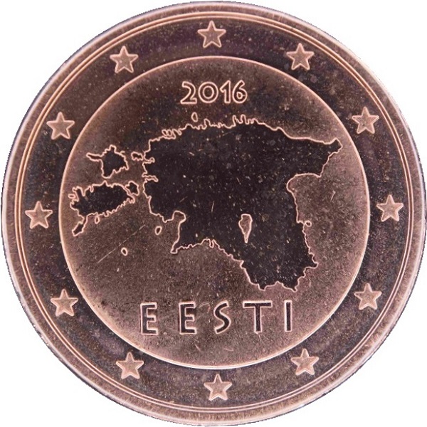 Эстония 5 Евро цент (2016) KM#