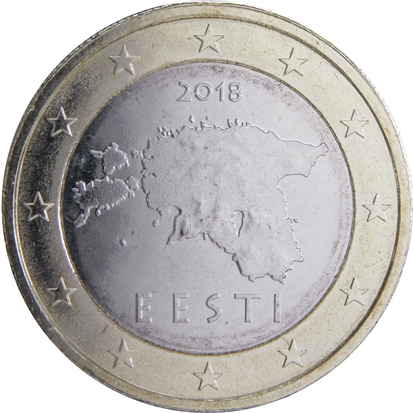 Estonia 1 Euro (2018) KM#