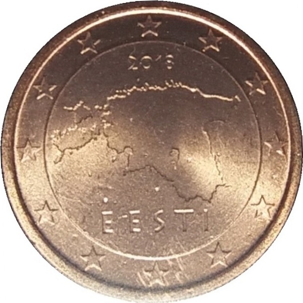 Эстония 1 Евро цент (2018) KM#