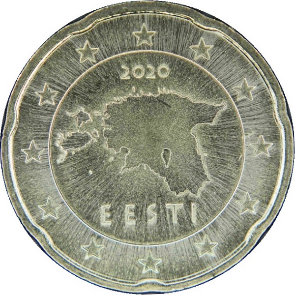 Эстония 20 Евро цент (2020) KM#