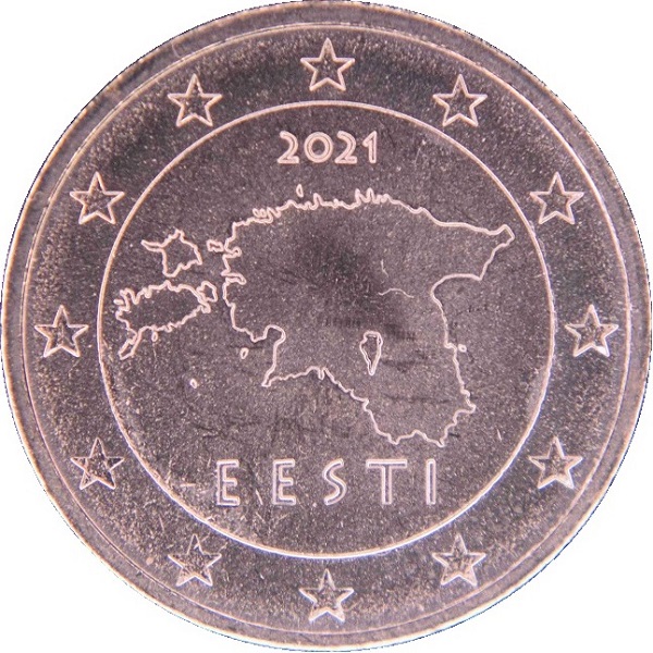 Эстония 2 Евро цент (2021) KM#