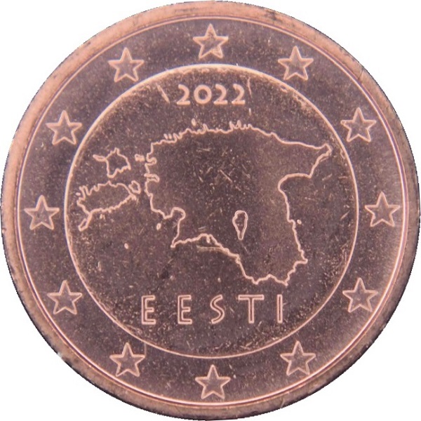 Эстония 1 Евро цент (2022) KM#