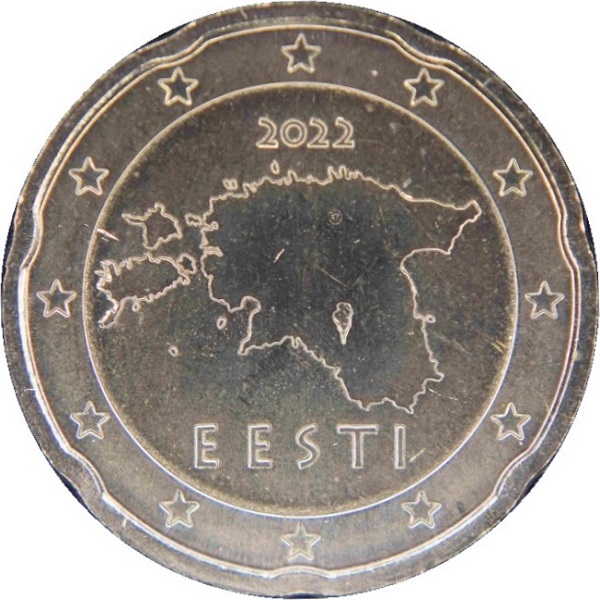 Эстония 20 Евро цент (2022) KM#