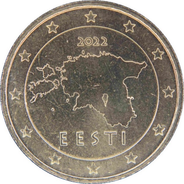 Эстония 50 Евро цент (2022) KM#