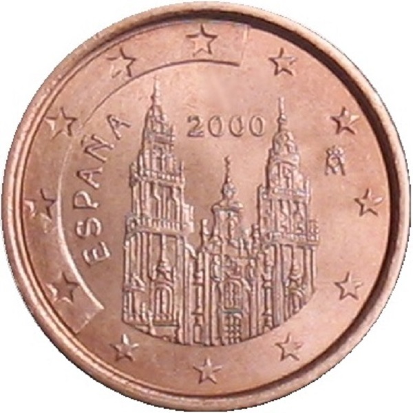 Spain 5 Euro cent (2000) KM#