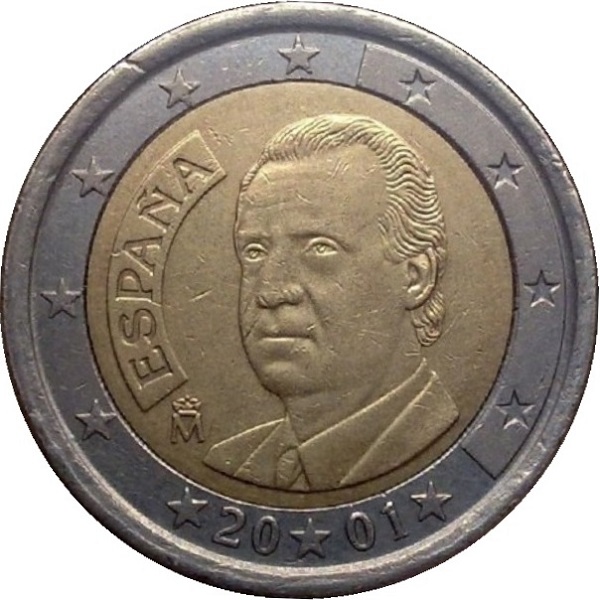 Spain 2 Euro (2001) KM#