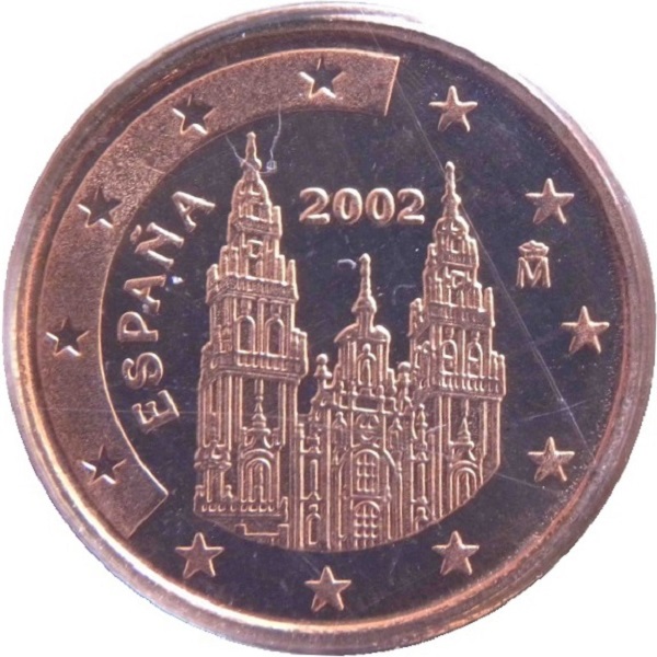 Испания 1 Евро цент (2002) KM#