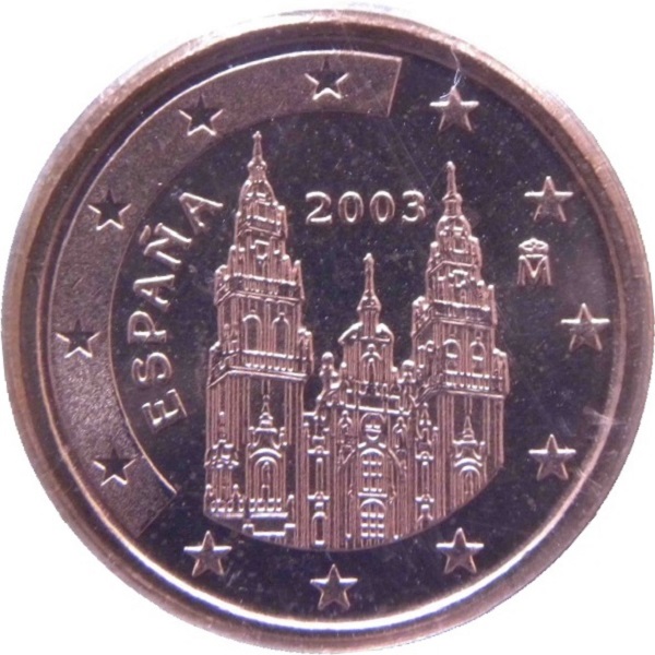 Испания 1 Евро цент (2003) KM#